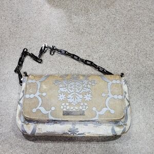 |Gucci Velor Chain Shoulder Bag Silver..Authentic..!! w/COA.